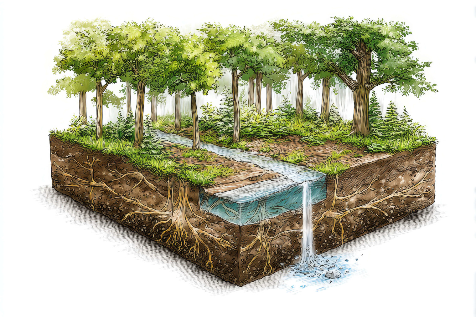 Erde im Queerschnitt